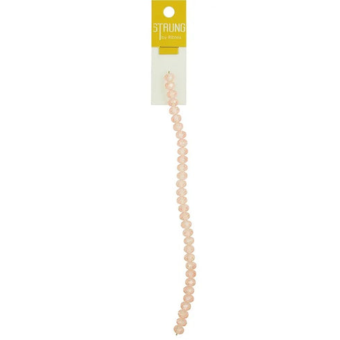 Pale Pink Colour Square Faceted Strung Beads
